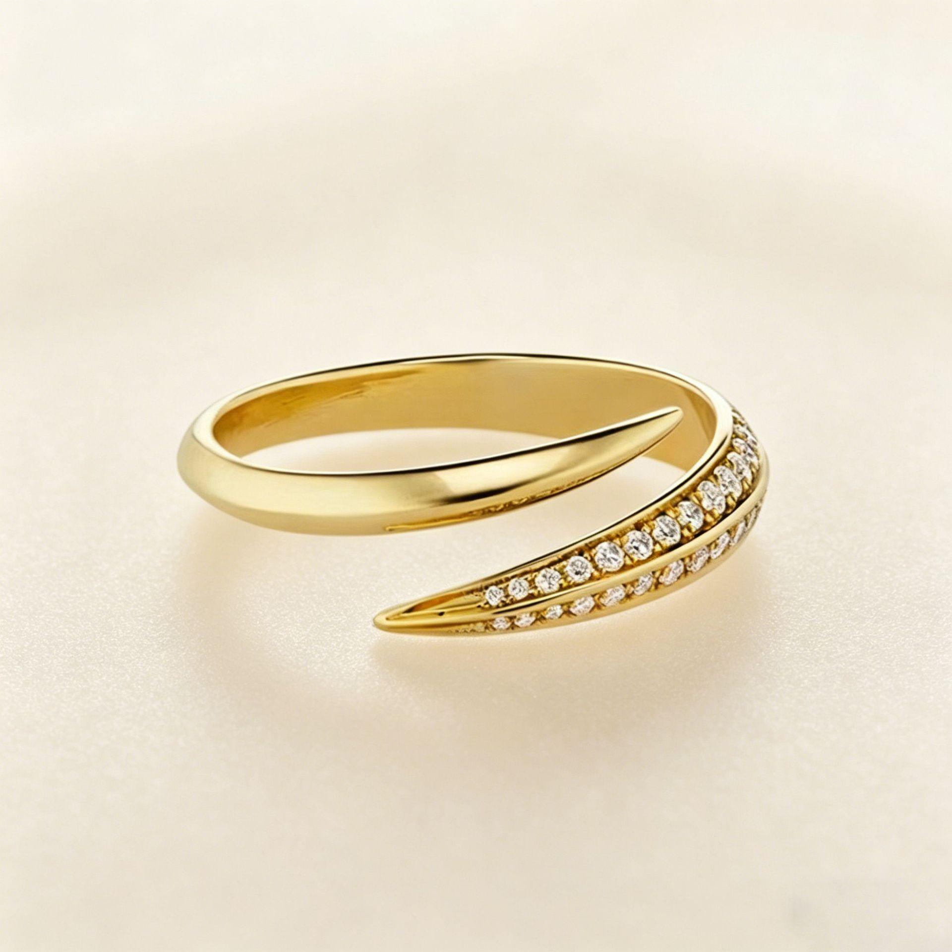 Yanbai Cross-border Retro Zircon Micro-inlaid Versatile Ring Adjustable Open