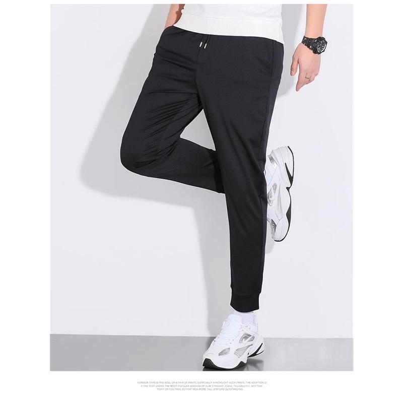 Men's Ice Silk Casual Pants Summer Thin Straight Leg Trousers Quick Dry Breathable Loose Fit Sweatpants With Drawstring