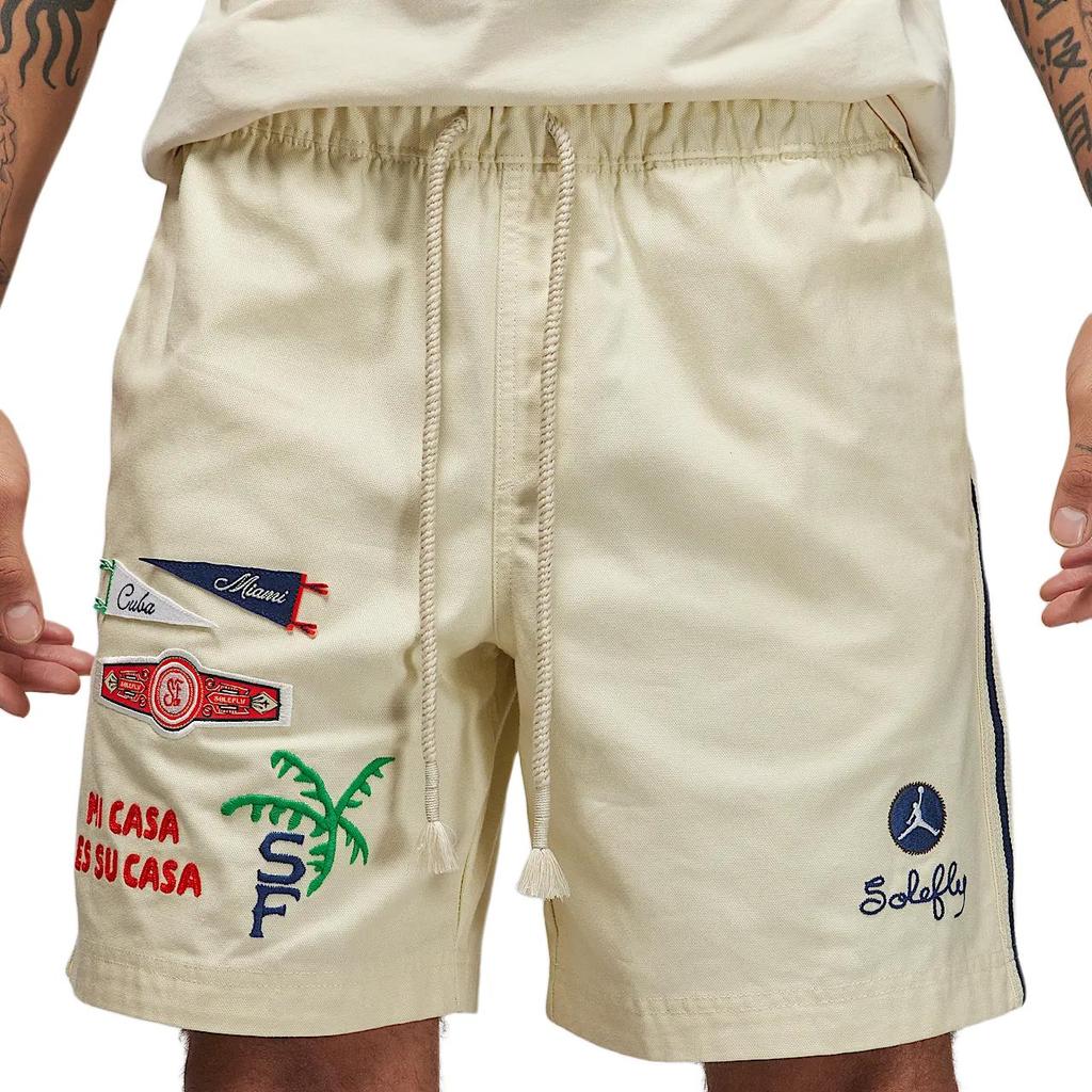 Jordan Sports Leisure Logo Embroidery Drawstring Casual Shorts Men Shorts FQ3807-203