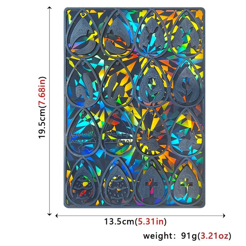 Earring Pendant Epoxy Mould Holographical Lasers Silicone Mold Water Drop Shaped Earrings Mould for Jewelry Enthusiasts