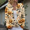 Women's Halloween Knit Button Front Cardigan Sweater for Festive Occasions