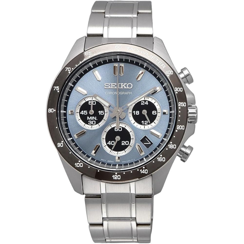 Ανδρικό Ρολόι Seiko Χρονογράφος 1/5 Δευτερολέπτου Quartz SBTR027 Μπλε-Γκρι Μεταλλικό [Επίσημο Ιαπωνικό Προϊόν]