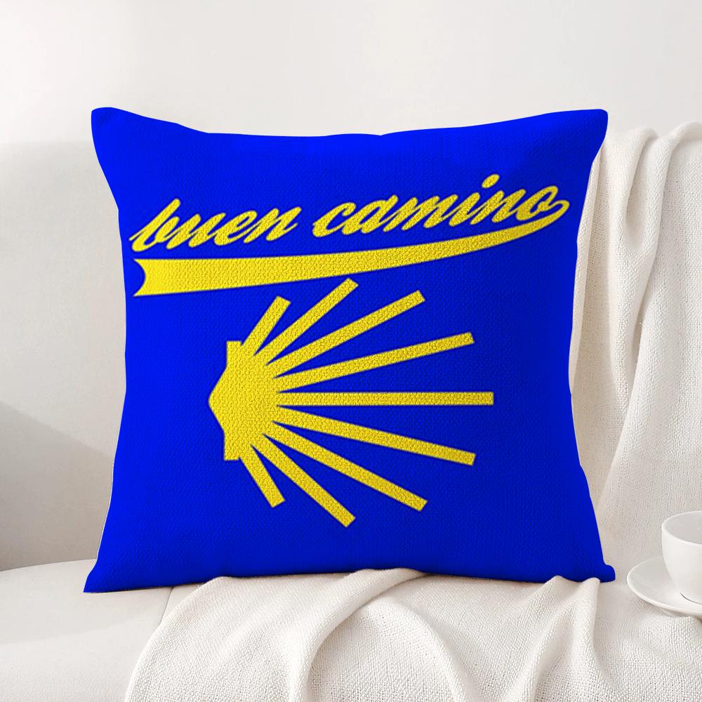 Movie C-Camino De Santiago Pillow Case Natural Linen Organic Fabric Double-Sided Printing Breathable Perfect For Home Decor