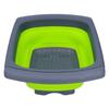 Green Foldable Drain Basket Silicone Collapsible Fruit Vegetable Wash Strainer Basket for Home Kitchen