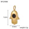 CARLIDANA Pink Blue Enamel Hamsa Hand Charms Gold Plated Charms Religious Muslim Islamic Hand of Fatima Charms DIY Jewelry