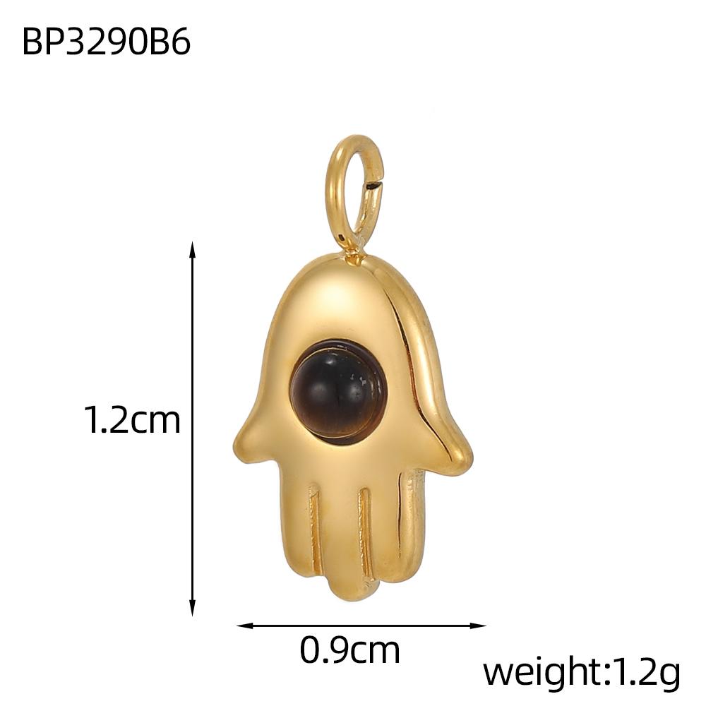 CARLIDANA Pink Blue Enamel Hamsa Hand Charms Gold Plated Charms Religious Muslim Islamic Hand of Fatima Charms DIY Jewelry