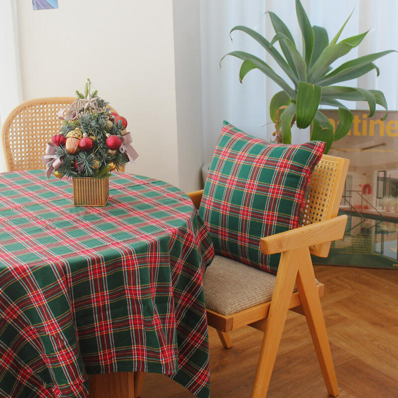 

Rough Cushion Holiday Check Tablecloth 4size 01_2-person M (100x140cm)