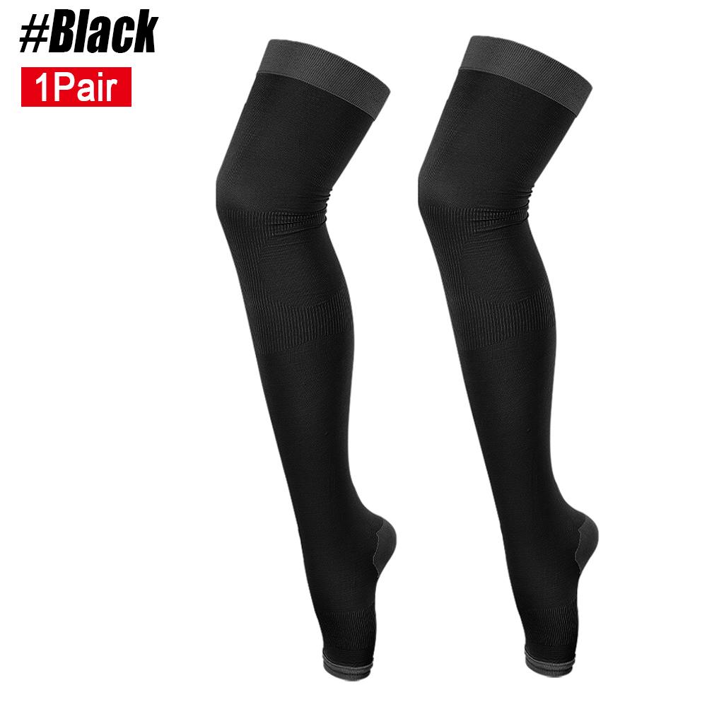 1Pair Women Beauty Slim Leg Compression Socks, Ultra-Thin Sleep Fat Burning Stockings for Sports, Yoga, Running, Travel, Flight