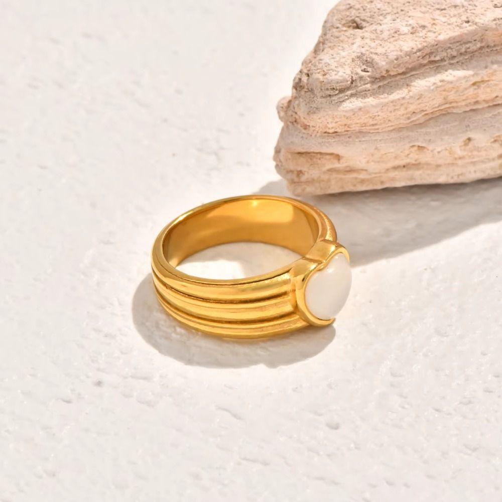 Jewelry Heart Ring Elegant Shell Ring Trendy Finger Ring  Hipster