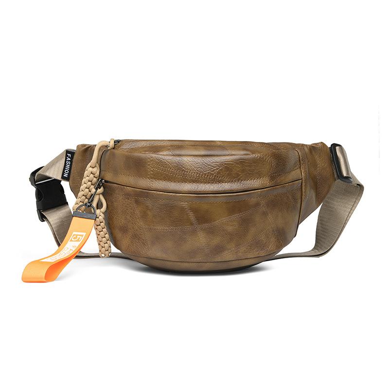 Breast bag men's ins trendy brand sports mobile phone fanny pack DuPont paper oblique span bag men's casual backpack commuter small satchel