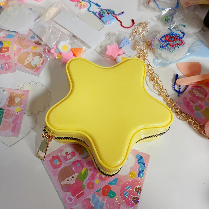 

Lovely Star Children S Pvc Shoulder Bags Cute Star Shape Baby Girls Crossbody Bag Candy Color Kids Small Coin Purse жёлтый