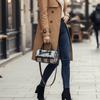 Portable Bowler Bag Exquisite Crossbody Bag Vintage Bow Polka Dot Handbag  Daily Use