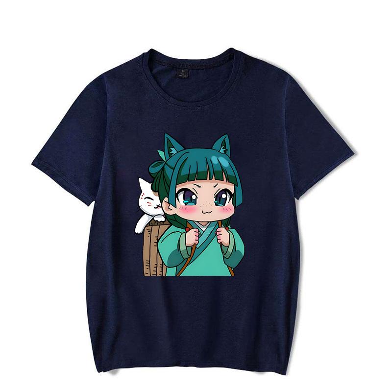Funny Anime The Apothecary Diaries Printed T-shirts For Women Summer Short Sleeve Round Neck Cute Loose T-shirt Personalized Top