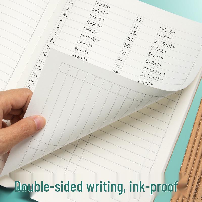 Primary & Junior High School Workbook: Grades 3-6, B5 English Composition & Math Practice Notebook