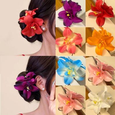 Cloth Orchid Hair Clip Plastic Headwear New Hair Accessories  Sweet Accessory