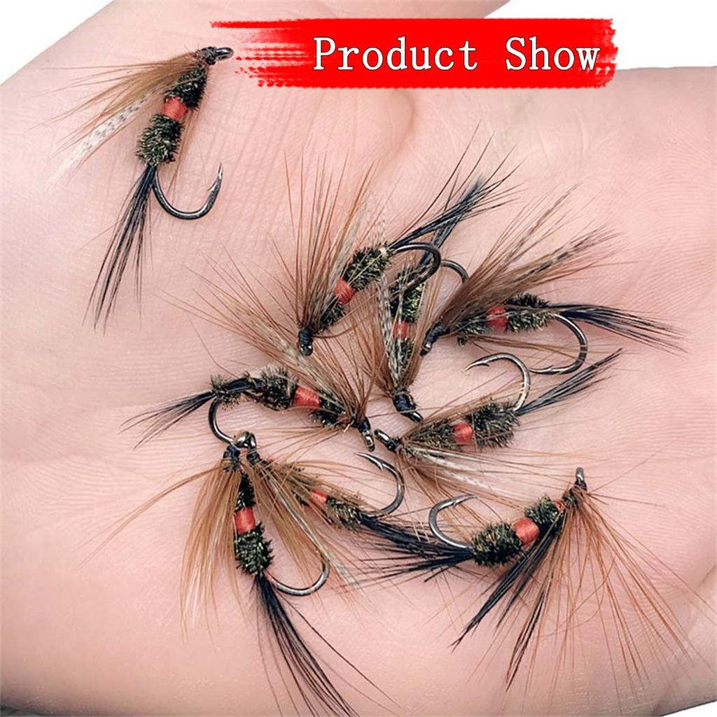 Fishing Lures - 6/10Pcs/Box Realistic Moth Butterfly & Caddisfly Dries Mixed Bait Lure Kit Fishing for Trout Artificial Bait