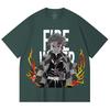 230 Gsm 100% Cotton Demon Slayer V116 Tanjiro Print Unisex Heavy Cotton T Shirt