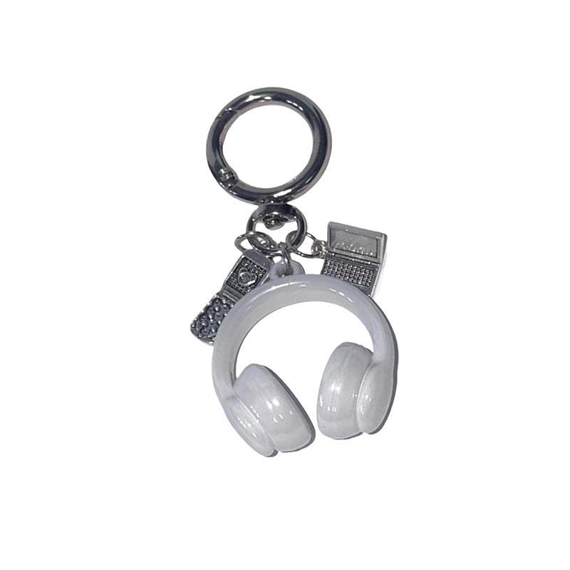 1 Piece Y2K Aesthetic Keychain Cute 3D Stereo Headphone Mobile Bag Pendant For Wallet And Car Keys Decoration