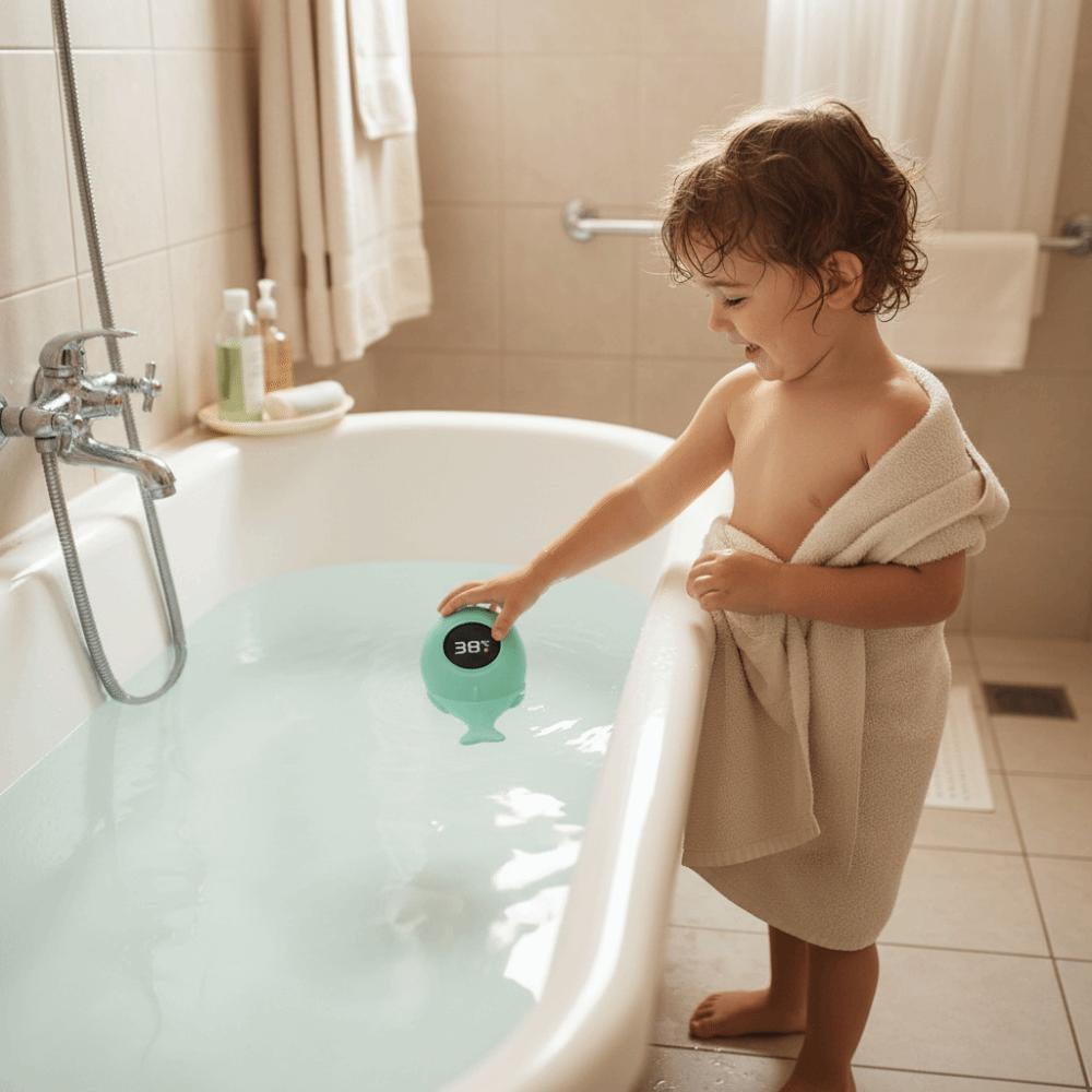 Waterproof Baby Bath Thermometer Whale Shape Digital Bath Thermometer Newborn Care
