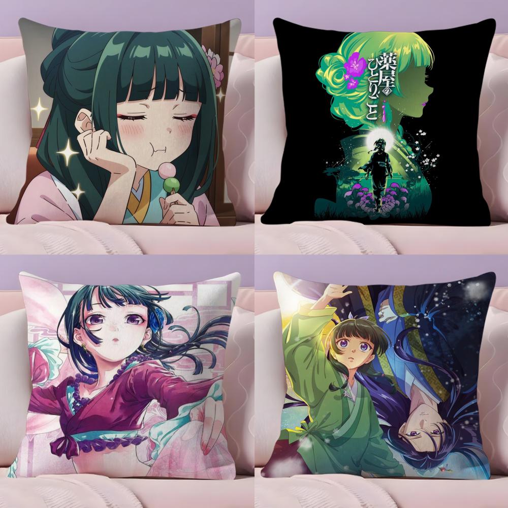 The A-Apothecary Diaries Maomao Cushion Cover Plush Fabric Soft Double-Sided Printed Sofa Warm Winter Home Gift Pillow Cover