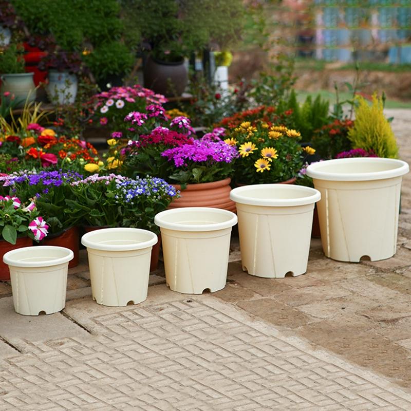 Plastic Green Plant Flower Pot Thickened Resin Gallon Pot Balcony Planting Flower Pot Root Control Breathable Seedling Planters