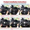 PU Leather Embossed Three-dimensional Car Without Inner Ring Steering Wheel Cover for 14.5-15Inches of Automotive Supplies