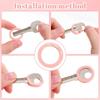 50Pcs Labelled Key Tags Silicone Key Caps Blank Printed Label Key Identifier Caps  House Keys
