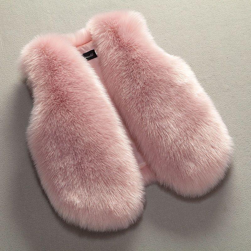 2024 Herbst/Winter Kinder Kunstfuchsfell Umhangweste, Unisex Modell 02