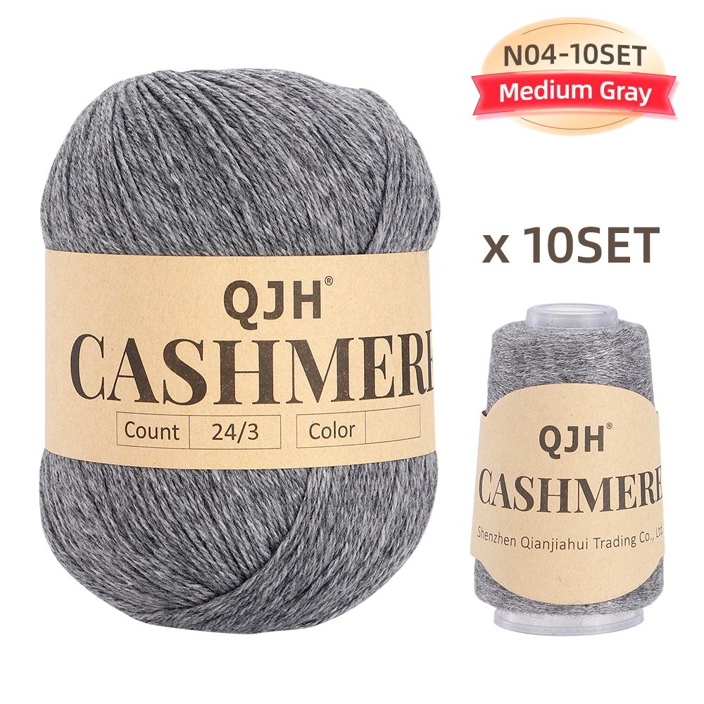 

Luxurious 10-Pairs Cashmere Yarn Set -Soft, Warm & Versatile Worsted for Knitting & Crochet- Perfect for Scarves, Shawls, Gloves