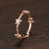 Europe and the United States hot-selling rose gold white opal five-pointed star ring women's simple niche versatile ring