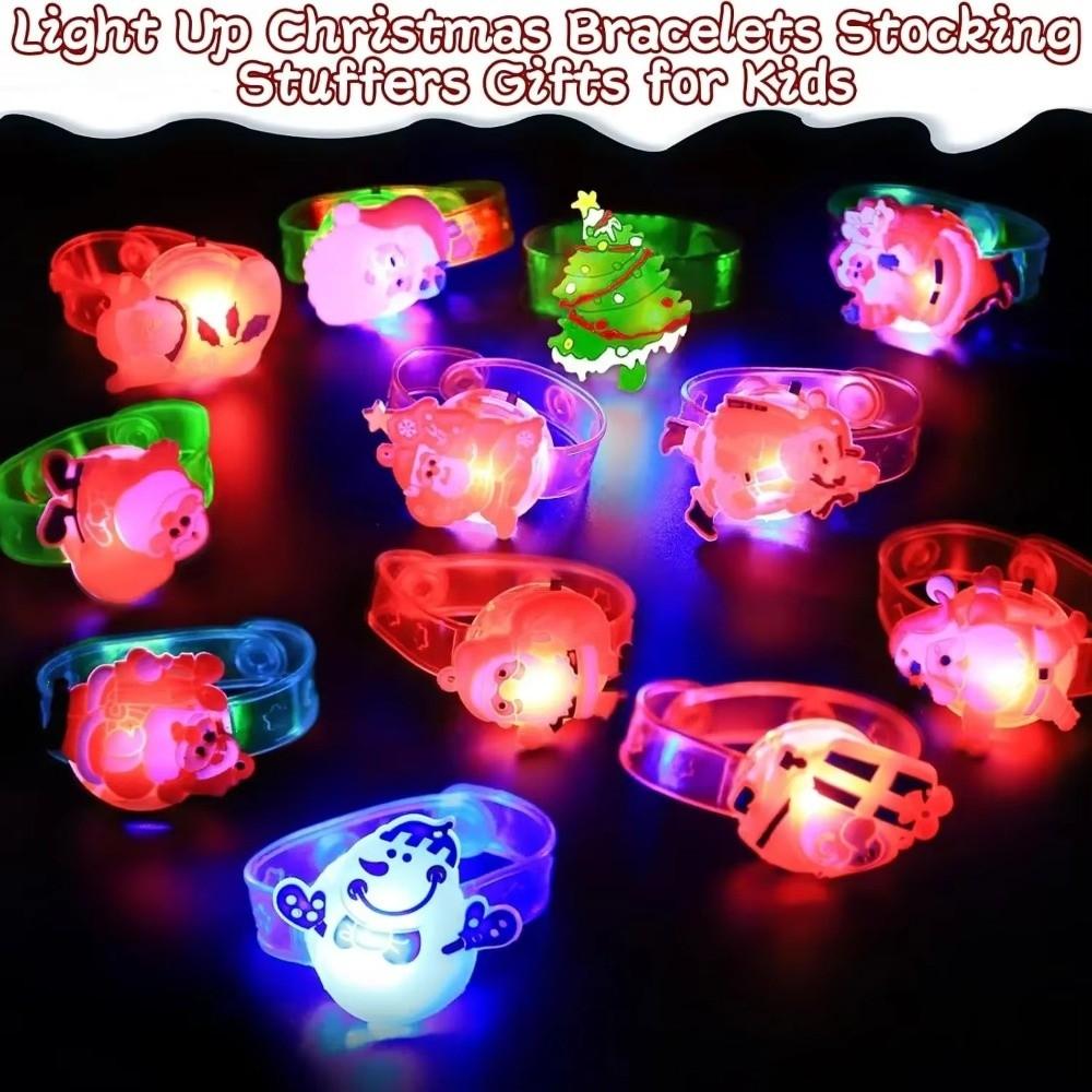 3PCS Plastic LED Light Up Bracelets Adjustable Glowing Wristbands Childrens Toys  Carnival Event