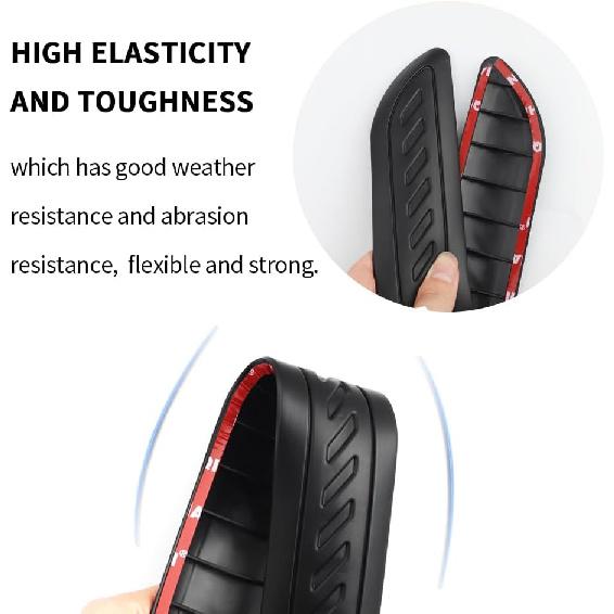 2PCS Rubber Car Bumper Guard,Anti-Collision Anti-Scratch Car Rear Bumper Protector Strip,Universal Car Bumper Protector Guard Car Exterior