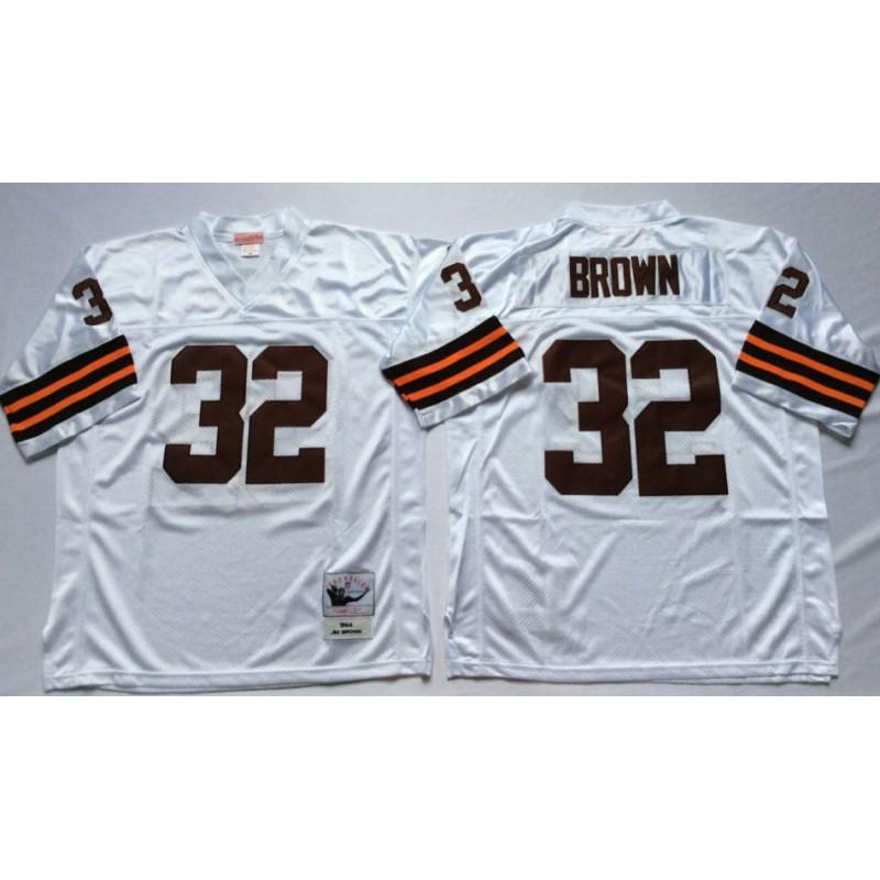 ג'רזי רטרו של קליבלנד בראונס NFL 32 היכל התהילה Throwback מדים לכדורגל גברים נשים ביגוד למעריצי ספורט