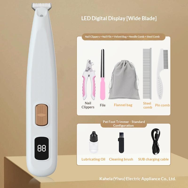 Cat Foot Shaving Hair Dogs Foot Shaving Hair Rechargeable LED Light Waterproof Hair Shaving Foot Shaving Hair Pet Electric Clipper Electric Clipper