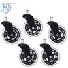 3 Inch Heavy Duty Office Chair Caster Rubber Swivel Wheels Replacement Set 5PC 741498356469| eBay