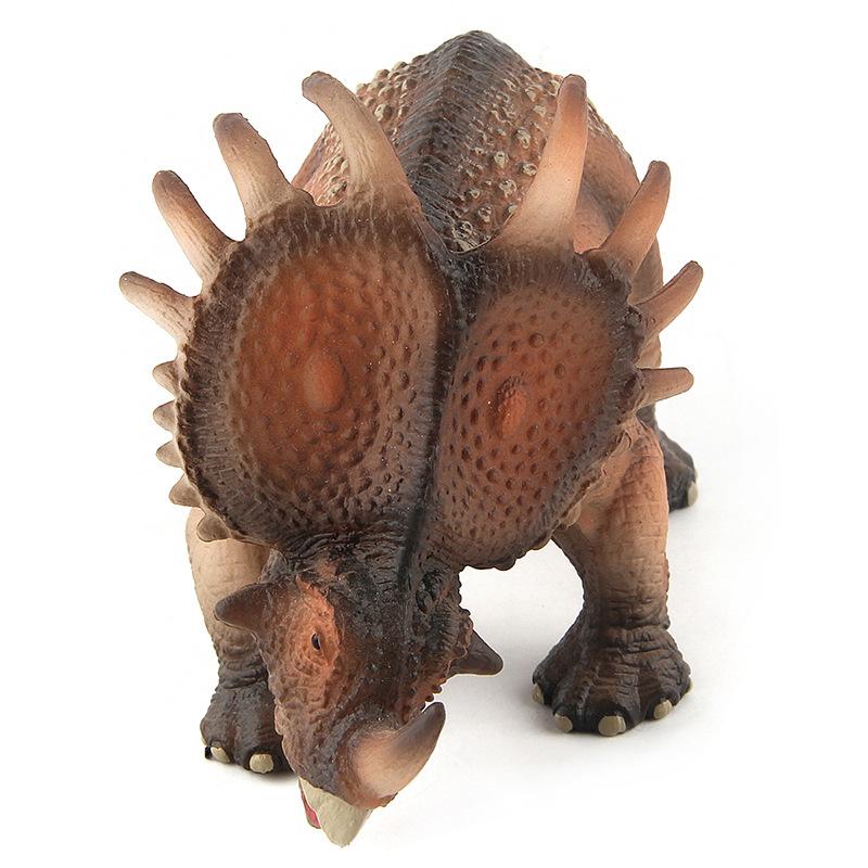 English Details Dinosaur Model Toys Morinda Spiny Shield Ceratops Solid Plastic Ornament