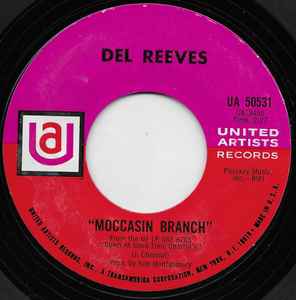 

7inch Record DEL REEVES - Moccasin Branch UA50531 United Artists 1969 US Folk Used