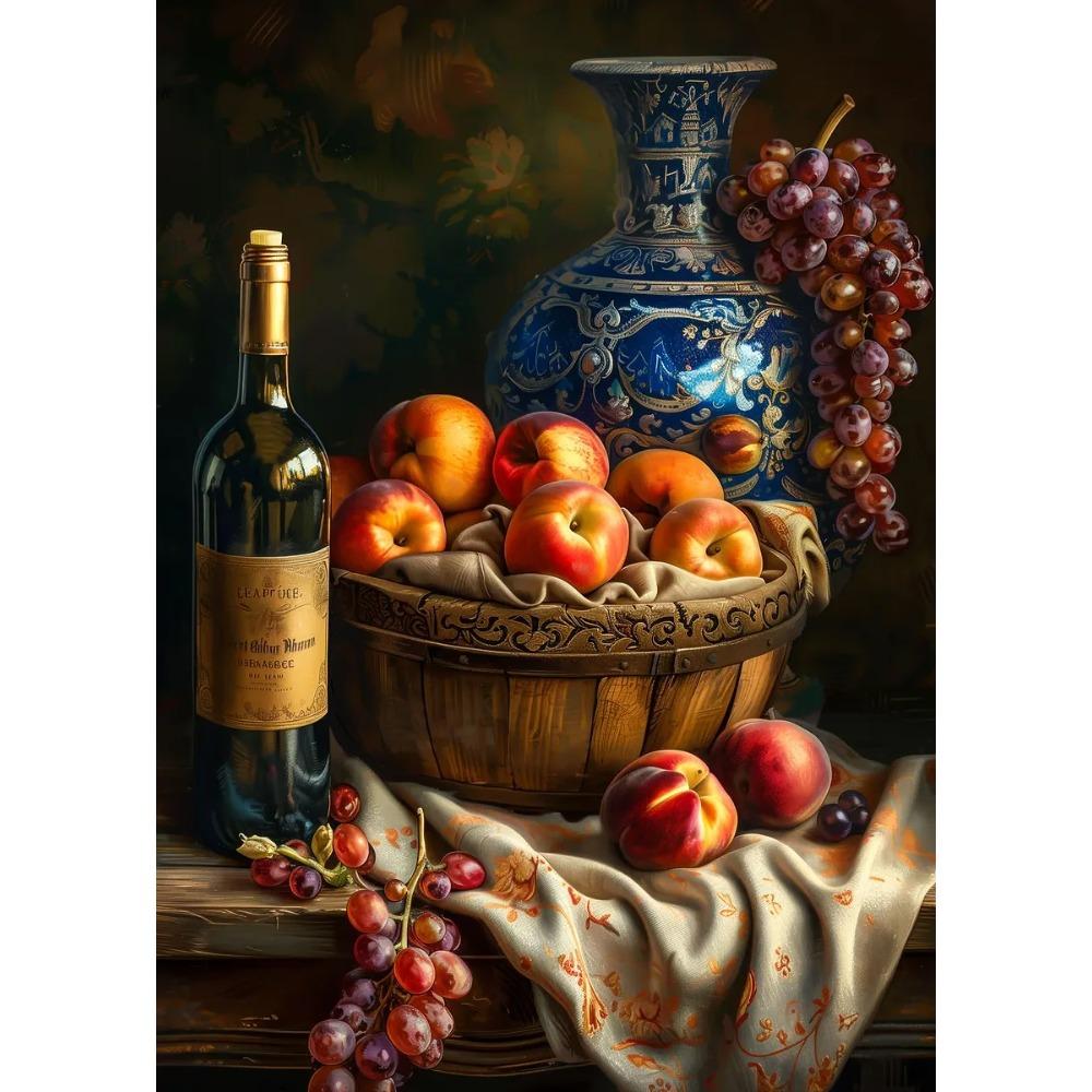 Vintage Küche Früchte Stillleben Poster Landküche Gesunde Lebensmittel Drucke Leinwandmalerei Wandbilder Heimküchendekor