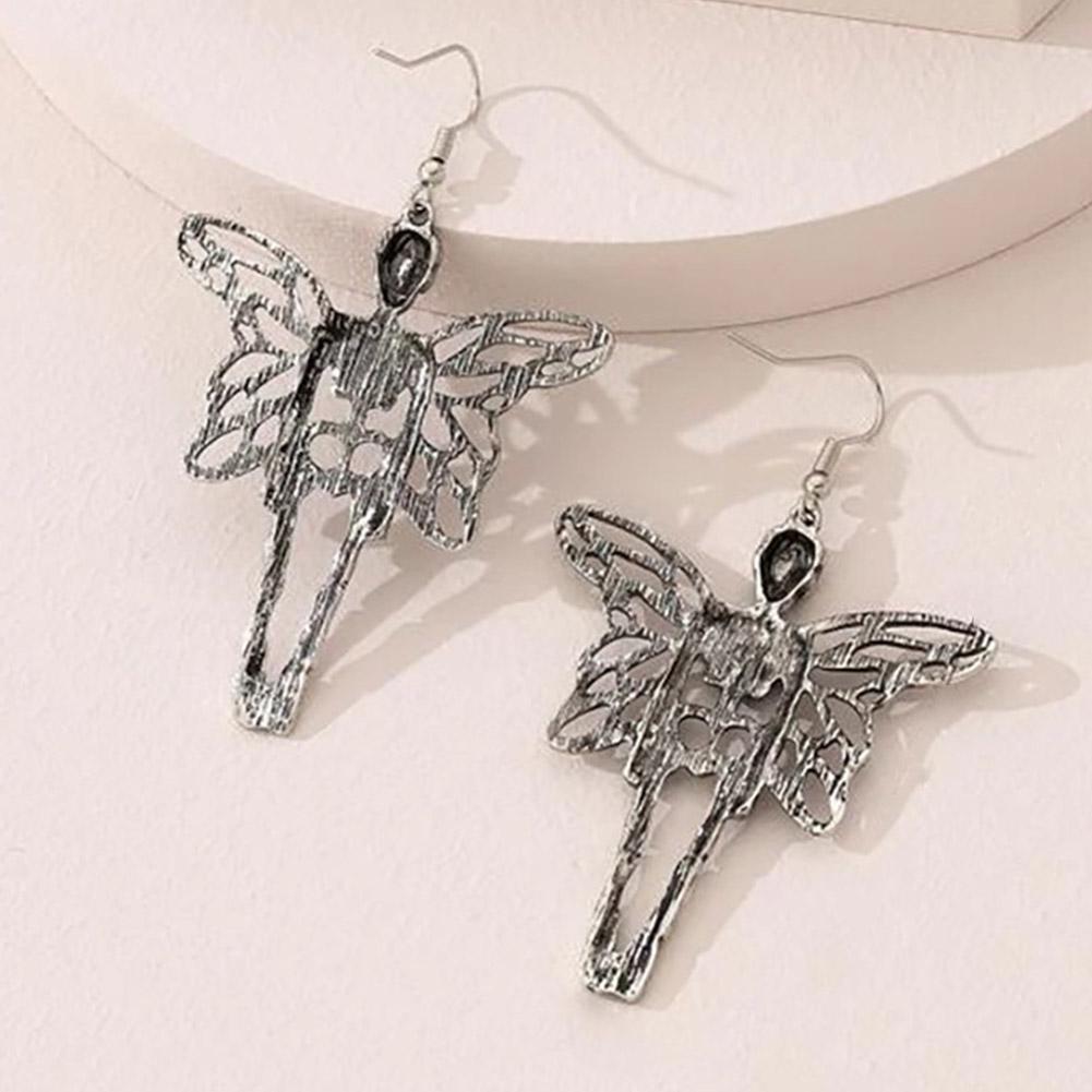 

Готический Хэллоуин Скелет Череп Серьги для женщин Подарок Призрак Ретро Металлические украшения Хэллоуин Par S6P4