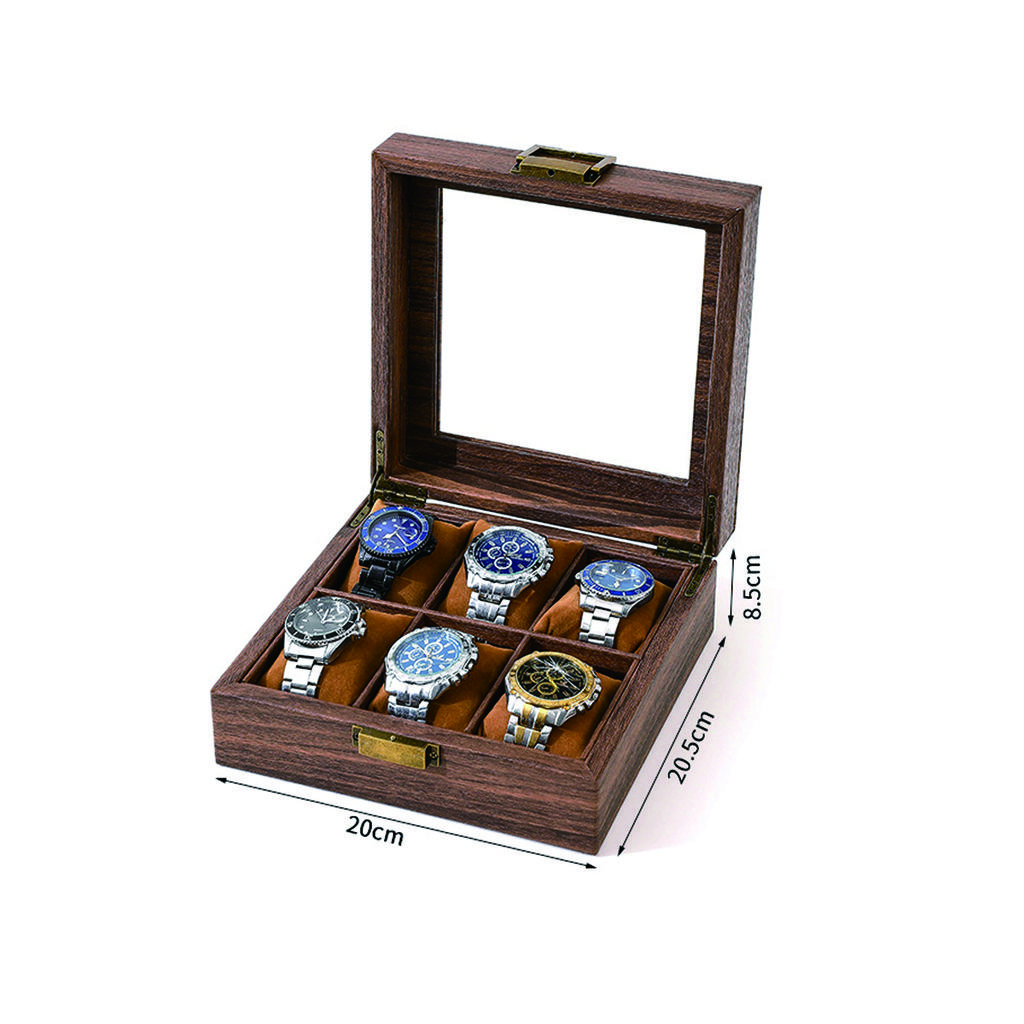 Eco-Friendly Leather Classic Best Selling Style Dust-Proof Watch Storage Display Box With Lock Glass Window Watch Box
