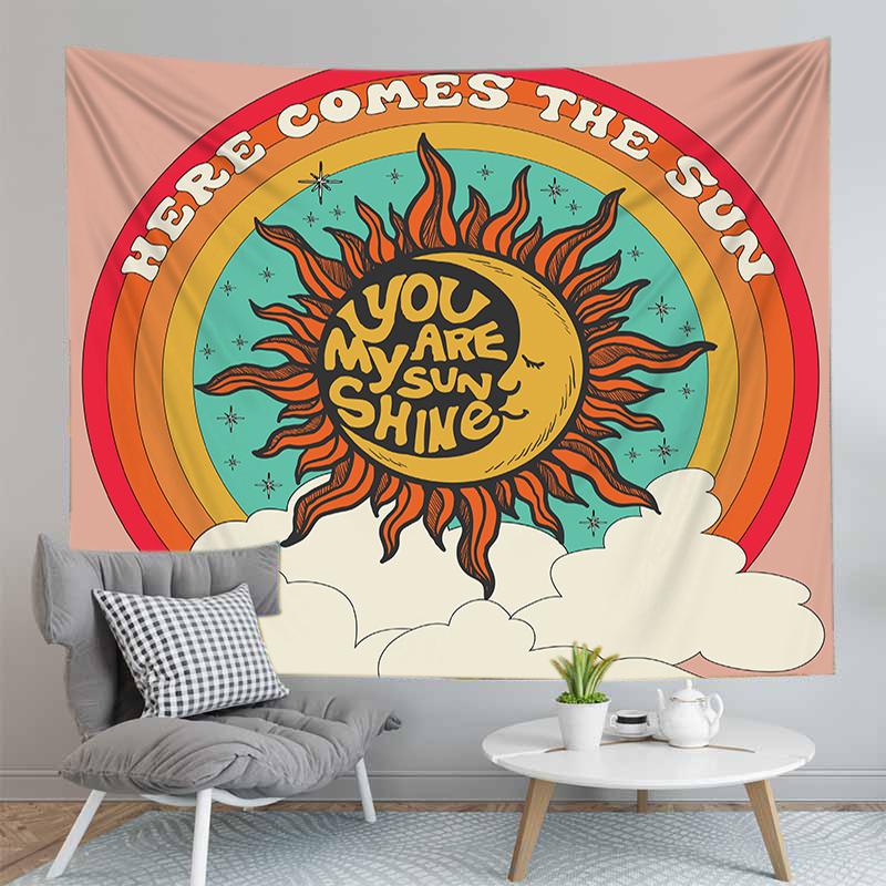 Tapestry Fashion Living Room Home Decoration Wall Hanging Room Bedroom Psychedelic Hanging Cloth Background Wall Cloth Tapestry