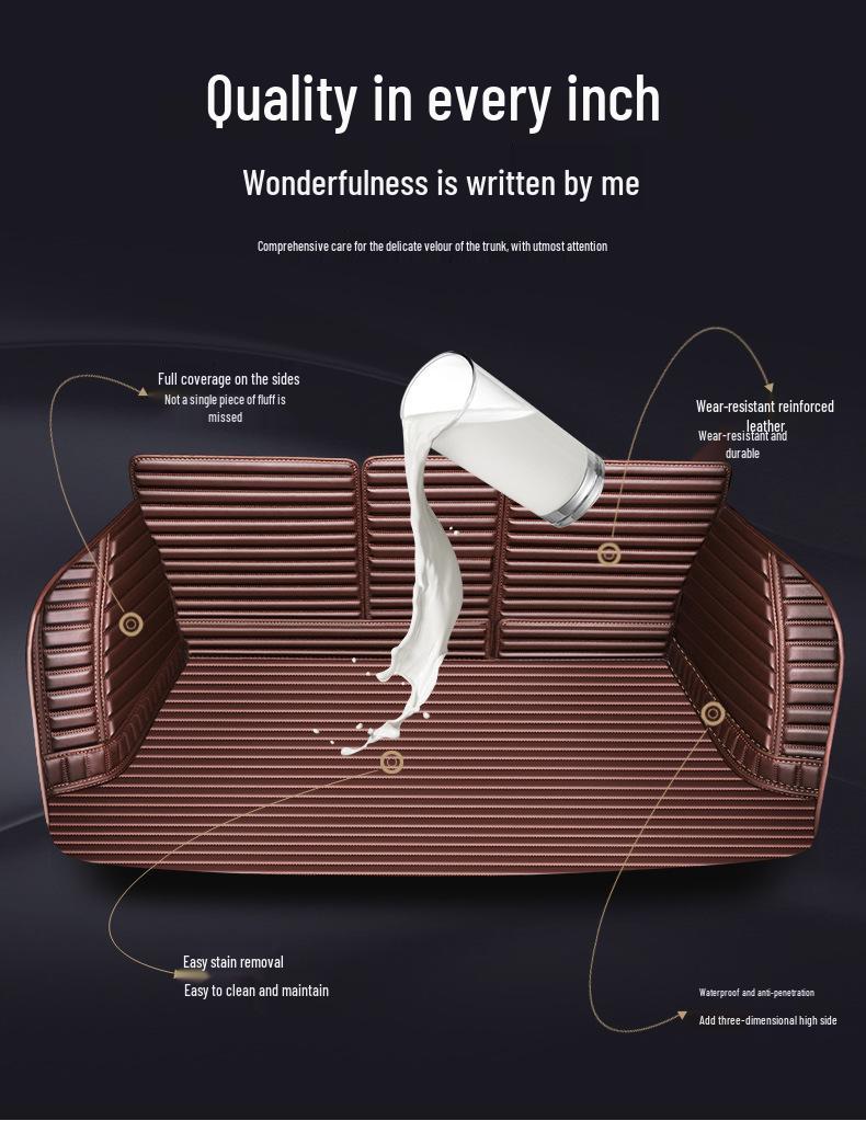 One-Piece Car Trunk Mat for Beijing BJ40/BJ30/BJ60 - Custom Fit, Full Coverage