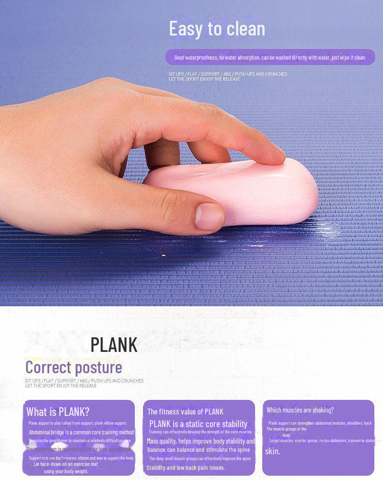 Extended Non-Slip Yoga Mat for Beginners - Thick and Wide for Home Fitness