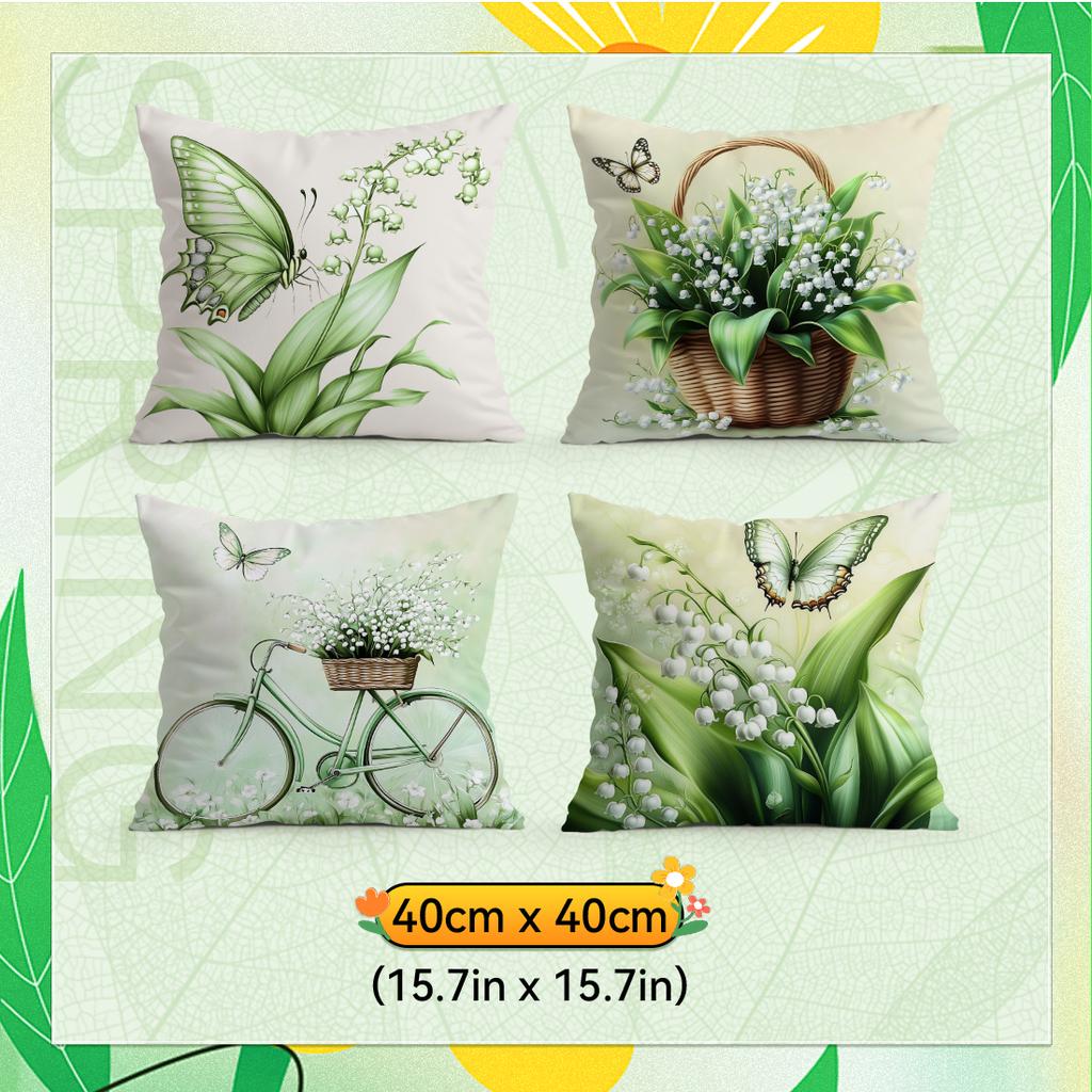 Butterfly Lily Cushion Covers Pillowcase Fantasy-Inspired Decor For Your Home Sofa Cushion Cover Living Room Bed Car Decor