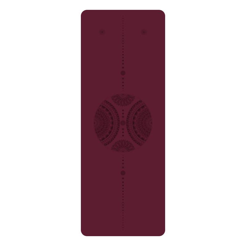 Exquisitely Carved Non-Slip Dual-Sided Yoga Mat - Sweat-Absorbing Natural Rubber for Home & Studio Use