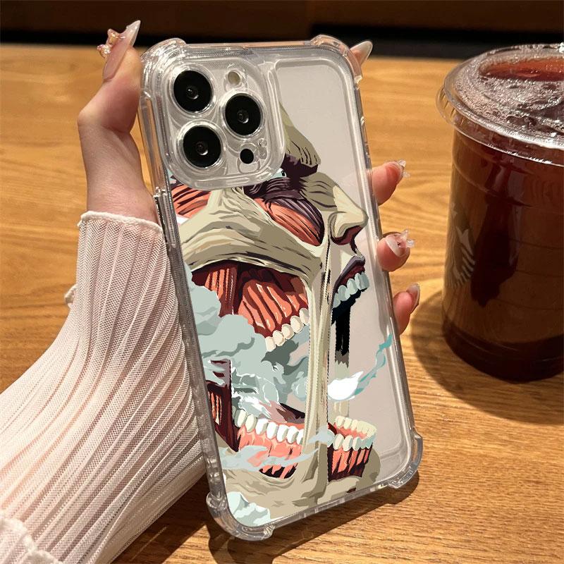 Anime Attack On Titan Hot Phone Case For iPhone 17 Air 16 e 15 14 13 12 11 Pro Max Plus Mini SE 2020 2022 Soft Shockproof Cover