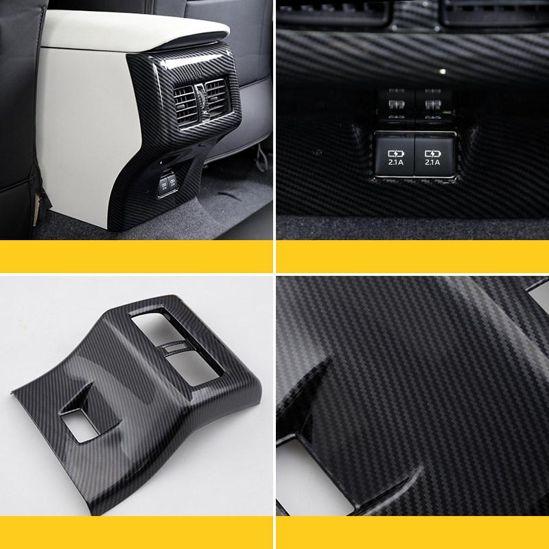 Für Toyota Camry 70 XV70 2018    2022 2023 ABS Carbon Auto Hinterer Luftauslass Lüftungsgitter Verkleidung Abdeckung Anti-Kick-Pad Zubehör