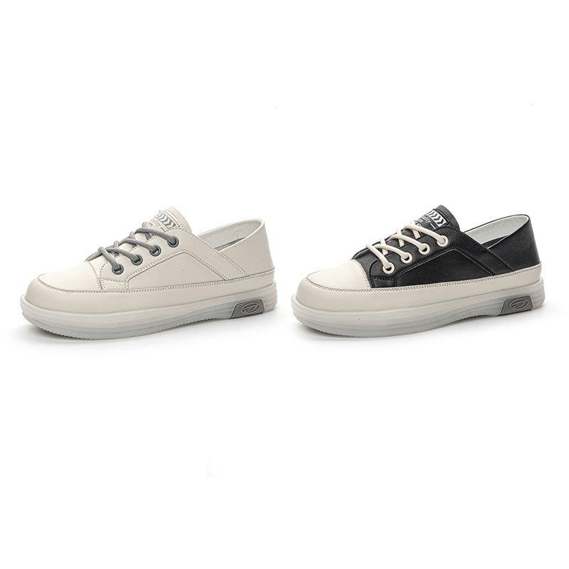 Leather Little White Shoes Women's Spring and Summer Thin Breathable Casual Single Shoes Versatile Flat-soled One-pedal Soft-soled Soft-faced Women's