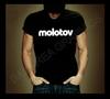 Molotov ROCK BAND T-SHIRT BLACK 100% COTTON WHITE SOLID DESIGN @ FRONT