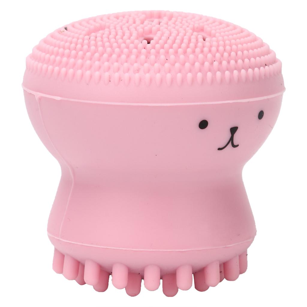 Hundebadebürste Katze Gummi Weiche Schäumende Badebürste Duschschrubber mit Shampoo-SpenderPinke Blasenbürste